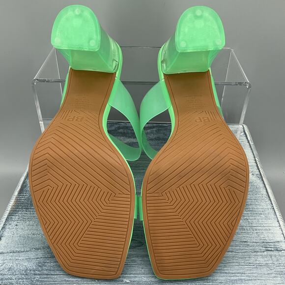 NEW BP Nola Block Heel Sandals Green Size 10M - Picture 8 of 10